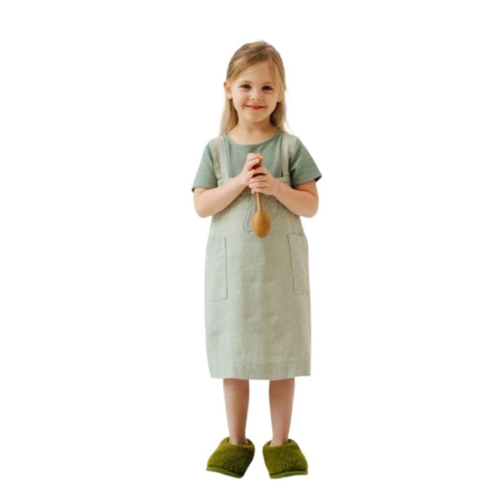 Waldorf Essentials | Sage Linen Pinafore Apron (Child And Adult Sizes) Waldorf Essentials Adult