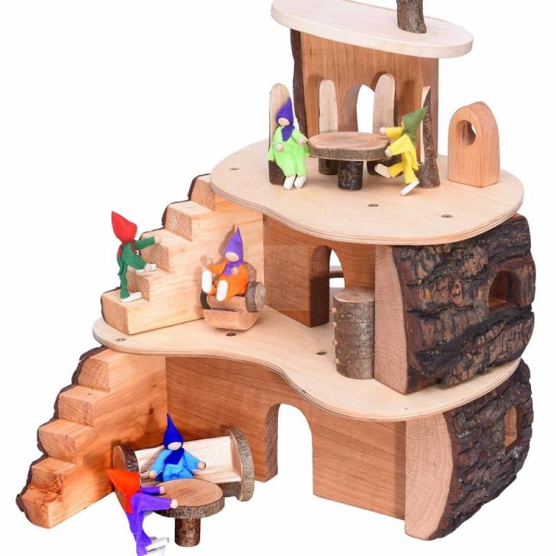 Waldorf Essentials | Small Wooden Tree House Dollhouse Waldorf Essentials Waldorf Essentials