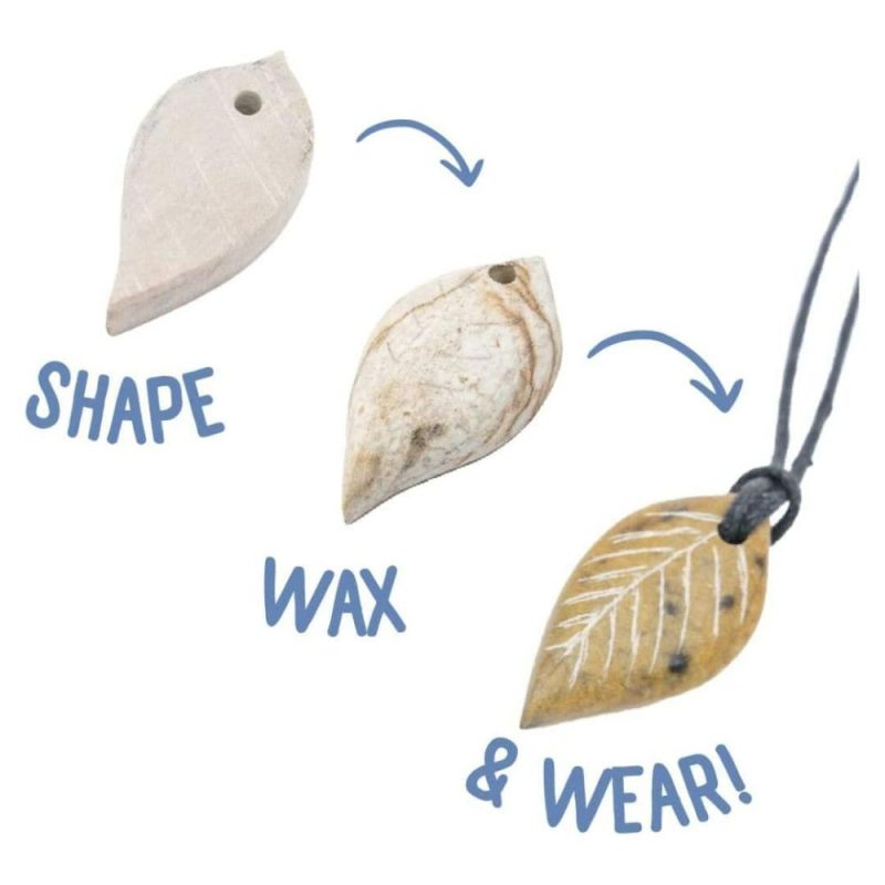 Waldorf Essentials | Soapstone Leaf Pendant Kit Waldorf Essentials Waldorf Essentials