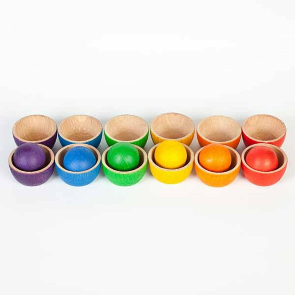 Waldorf Essentials | Wooden Bowls & Balls Matching Game Waldorf Essentials Waldorf Essentials