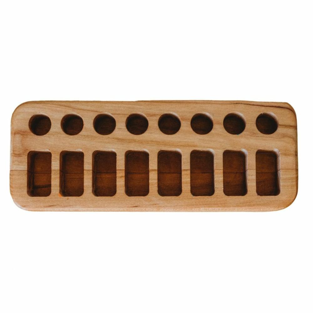 Waldorf Essentials | Wooden Crayon Holder – 8 Sticks And 8 Blocks Waldorf Essentials Waldorf Essentials