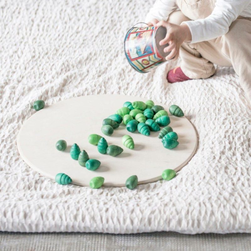 Waldorf Essentials | Wooden Mandala Set, Green Trees Waldorf Essentials Waldorf Essentials