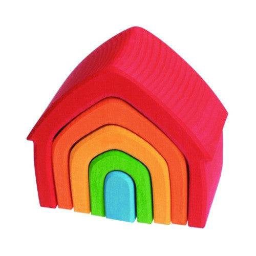 Waldorf Essentials | Wooden Rainbow Nesting House Waldorf Essentials Waldorf Essentials