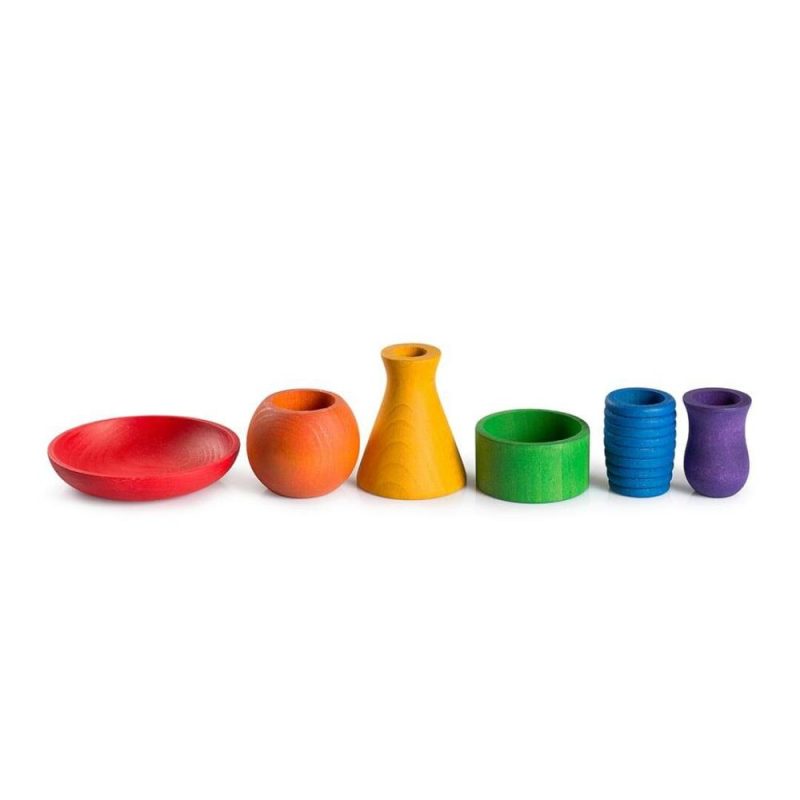 Waldorf Essentials | Wooden Rainbow Pots Waldorf Essentials Waldorf Essentials