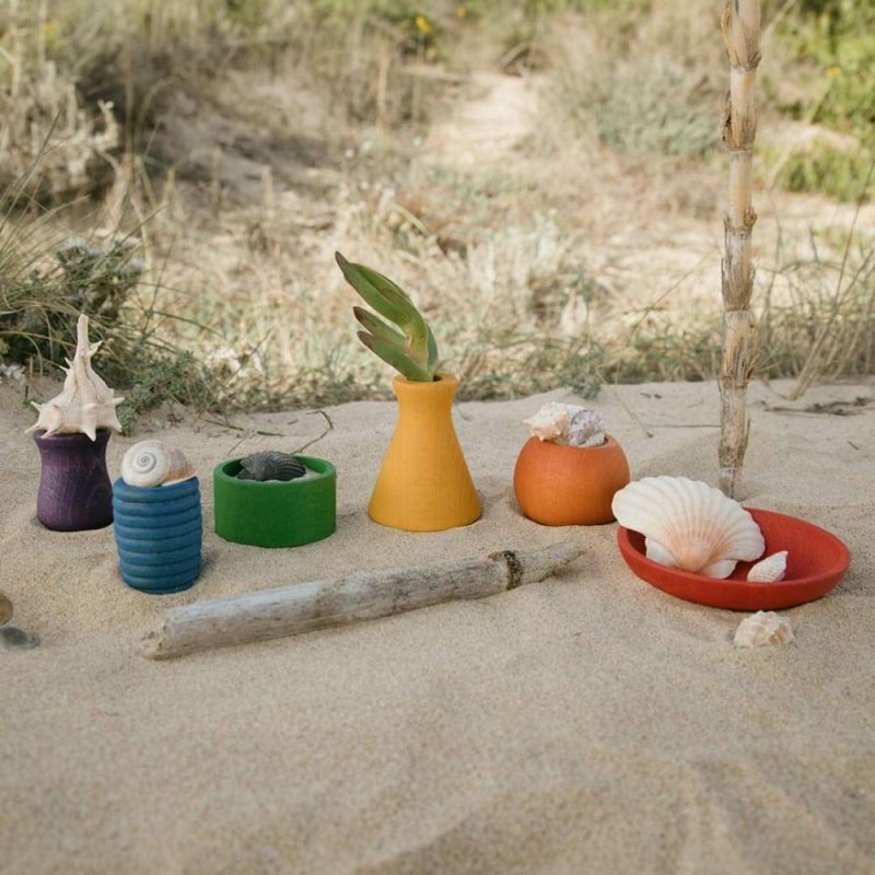 Waldorf Essentials | Wooden Rainbow Pots Waldorf Essentials Waldorf Essentials