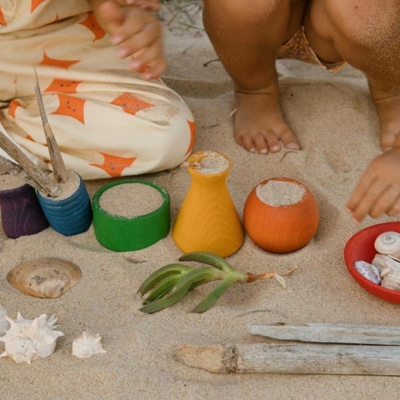 Waldorf Essentials | Wooden Rainbow Pots Waldorf Essentials Waldorf Essentials