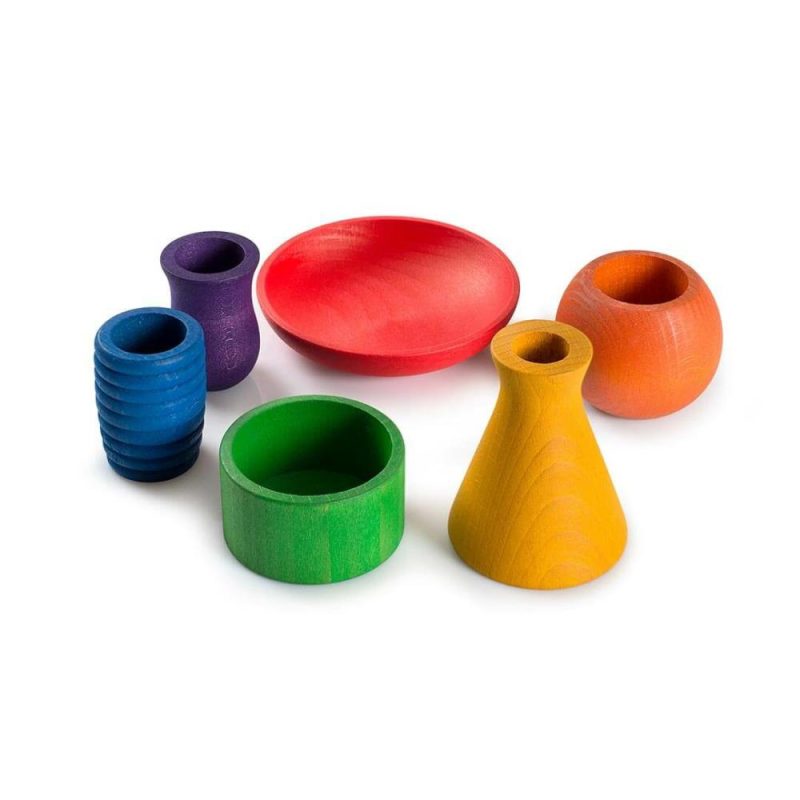 Waldorf Essentials | Wooden Rainbow Pots Waldorf Essentials Waldorf Essentials