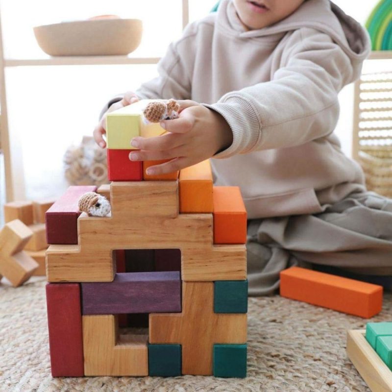 Waldorf Essentials | Wooden Stairway Building Blocks Set Waldorf Essentials Waldorf Essentials