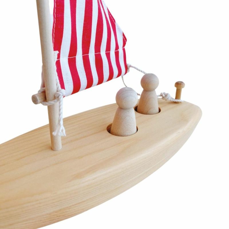 Waldorf Essentials | Wooden Toy Sailboat Waldorf Essentials Rainbow