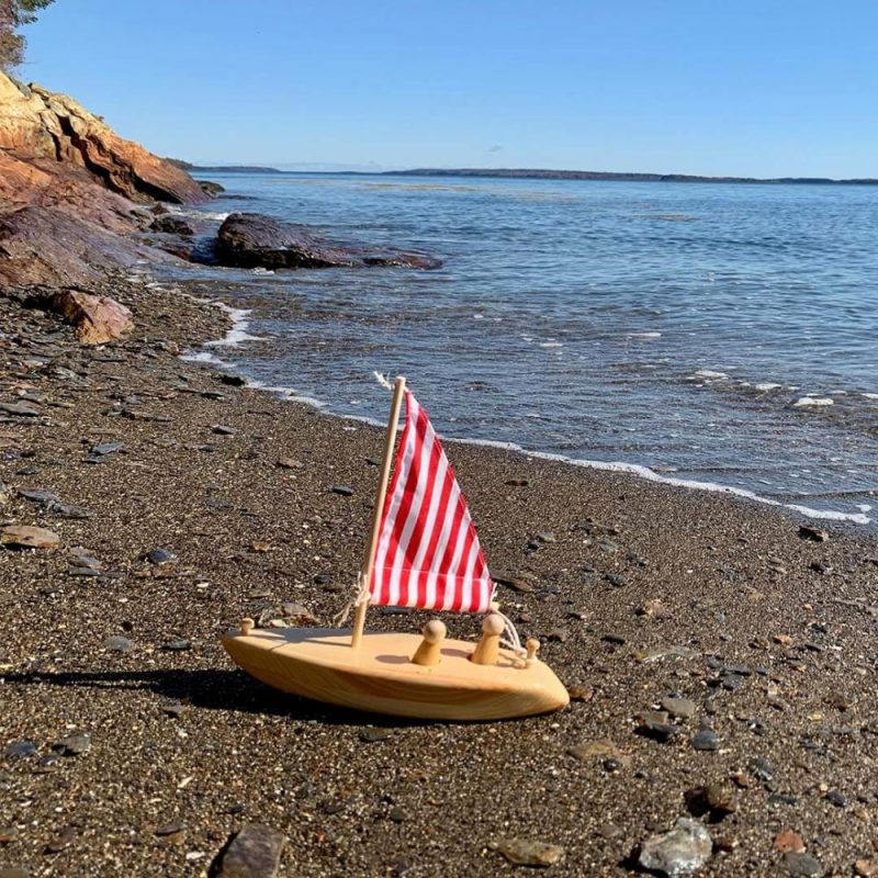 Waldorf Essentials | Wooden Toy Sailboat Waldorf Essentials Rainbow