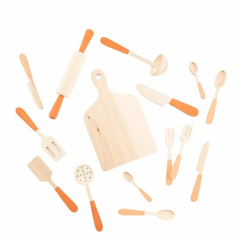 Pretend Play | Wooden Kitchen Utensil Set Pretend Play Pretend Play