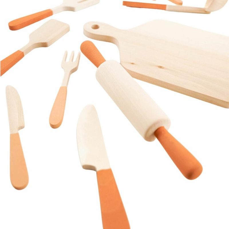 Pretend Play | Wooden Kitchen Utensil Set Pretend Play Pretend Play