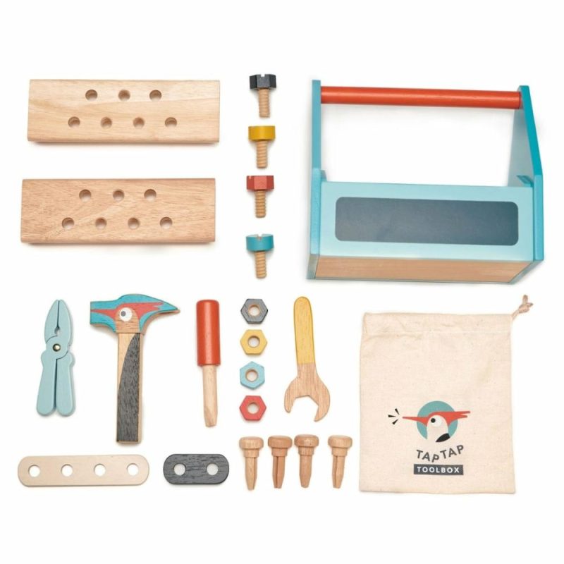 Pretend Play | Wooden Tap Tap Tool Box Play Set Pretend Play Pretend Play