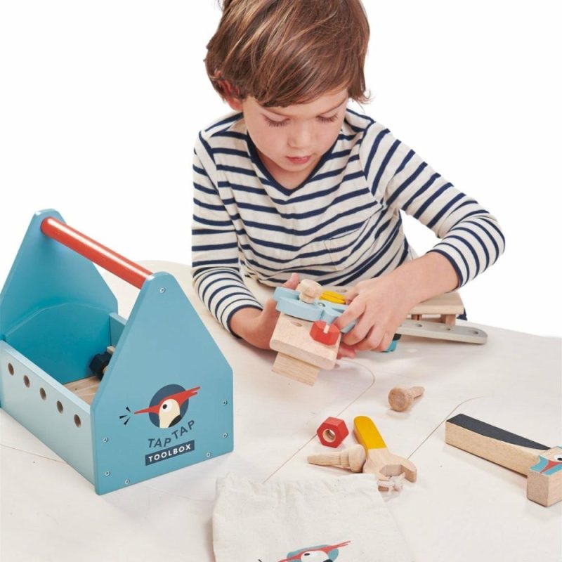 Pretend Play | Wooden Tap Tap Tool Box Play Set Pretend Play Pretend Play