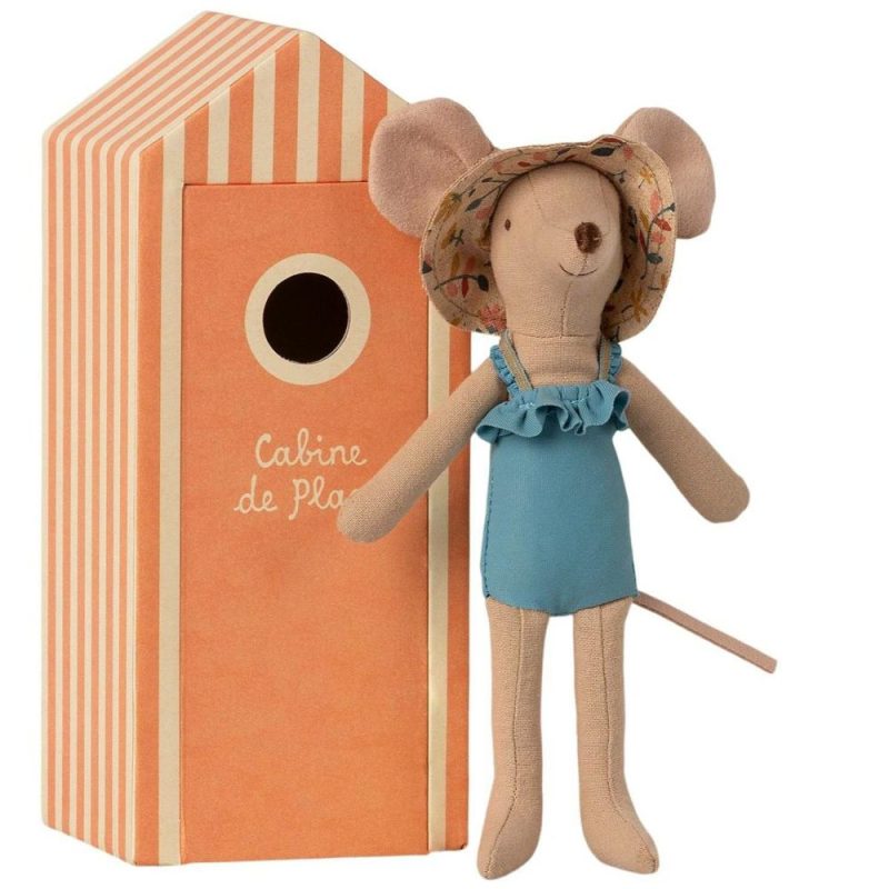 Dolls & Dollhouses | Mom Mouse In A “Cabin De Plage” Cabana Dolls & Dollhouses Dolls & Dollhouses