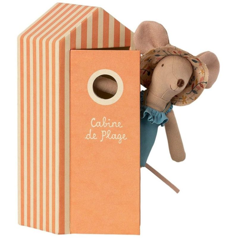 Dolls & Dollhouses | Mom Mouse In A “Cabin De Plage” Cabana Dolls & Dollhouses Dolls & Dollhouses