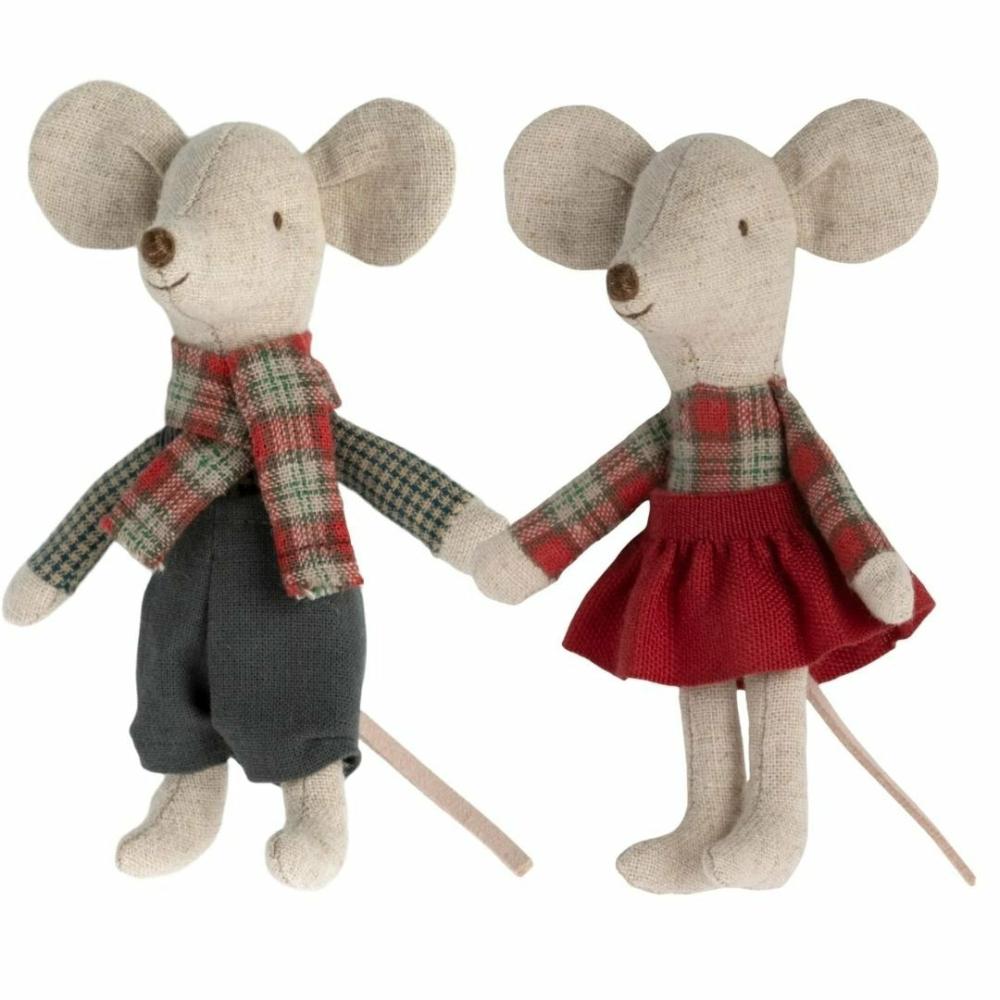 Dolls & Dollhouses | Twin Winter Mice In A Paper House Dolls & Dollhouses Dolls & Dollhouses