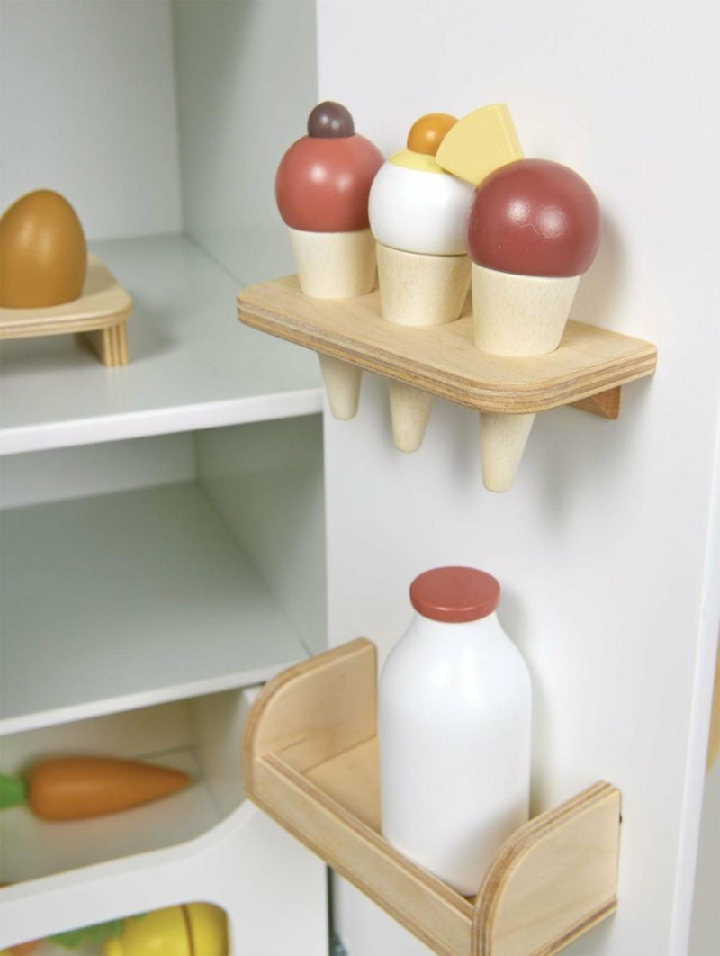 Pretend Play | Wooden Refrigerator And Food Set Pretend Play Pretend Play