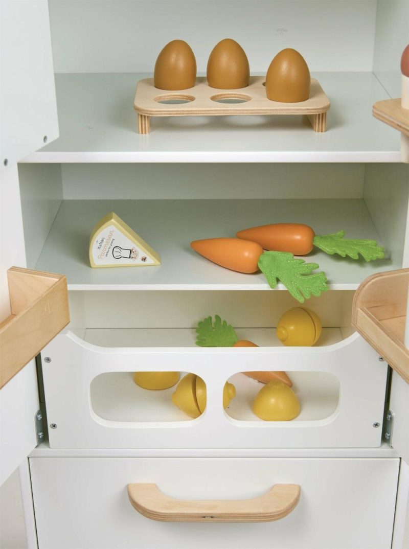 Pretend Play | Wooden Refrigerator And Food Set Pretend Play Pretend Play