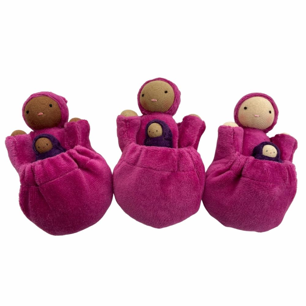 Waldorf Essentials | Raspberry Pink Pocket Mama Waldorf Doll Waldorf Essentials Dark