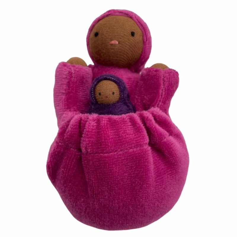 Waldorf Essentials | Raspberry Pink Pocket Mama Waldorf Doll Waldorf Essentials Dark