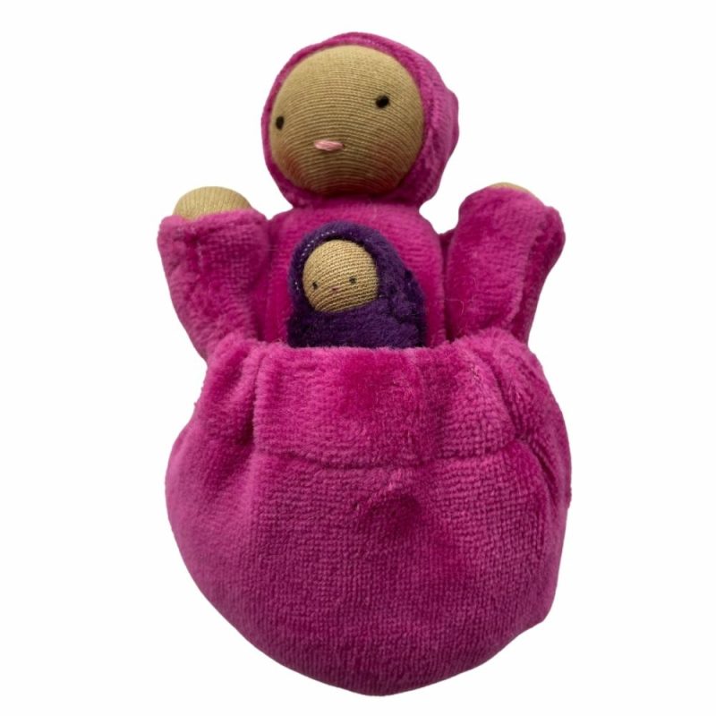 Waldorf Essentials | Raspberry Pink Pocket Mama Waldorf Doll Waldorf Essentials Dark