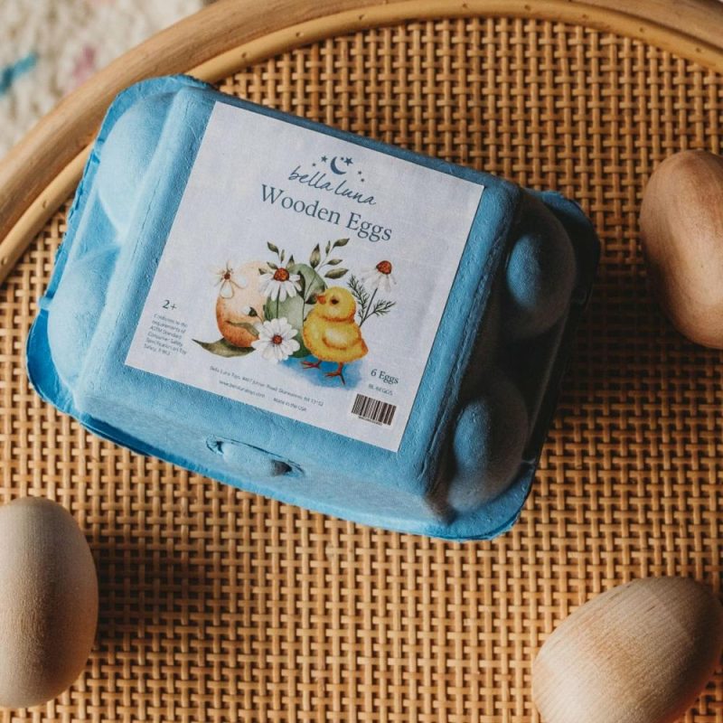 Waldorf Essentials | Bella Luna Wooden Toy Eggs, 6 Pack Waldorf Essentials Waldorf Essentials