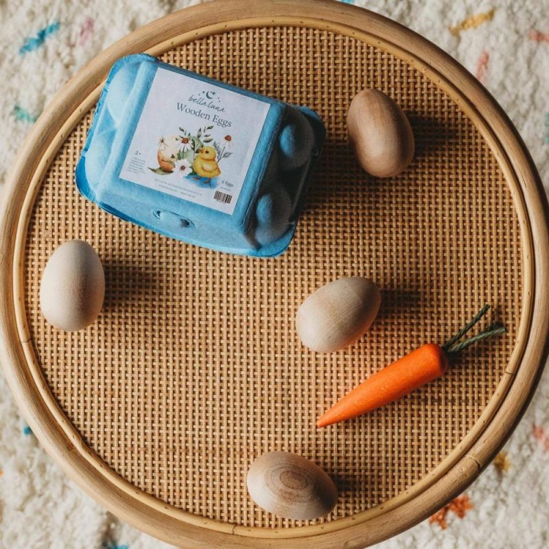 Waldorf Essentials | Bella Luna Wooden Toy Eggs, 6 Pack Waldorf Essentials Waldorf Essentials